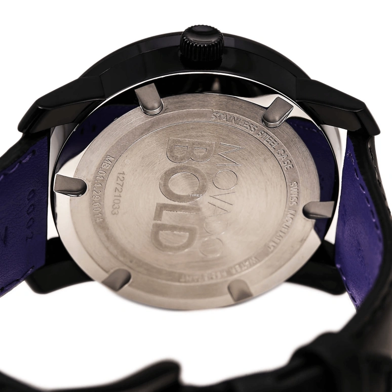 Movado,Movado BOLD 42mm,42mm,Composite,Stainless Steel,Black,Quartz,Crystal Glass,Round,3600044 