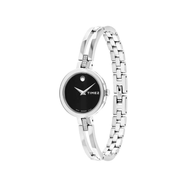 Movado,Esperanza 25mm,25mm,Stainless Steel,Black,Quartz,Sapphire,Crystal Glass,Diamonds,0607471