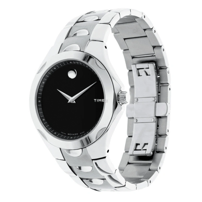 Movado,Other 40mm,40mm,Stainless Steel,Black,Quartz,Sapphire,Crystal Glass,Round,0606378 