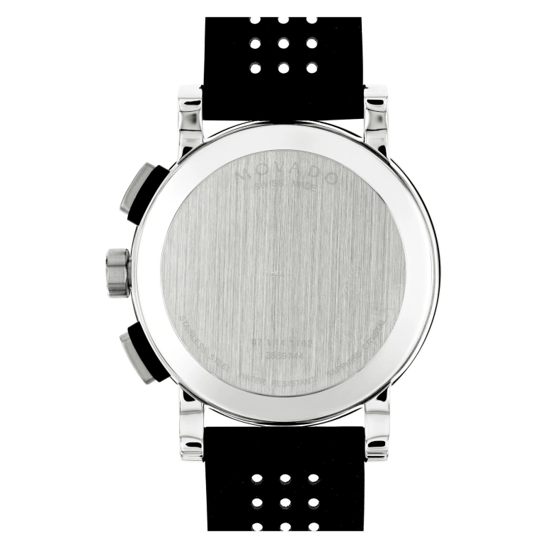 Movado,Museum Classic 44mm,44mm,Stainless Steel,Black,Quartz,Chronograph,Day,0606545 
