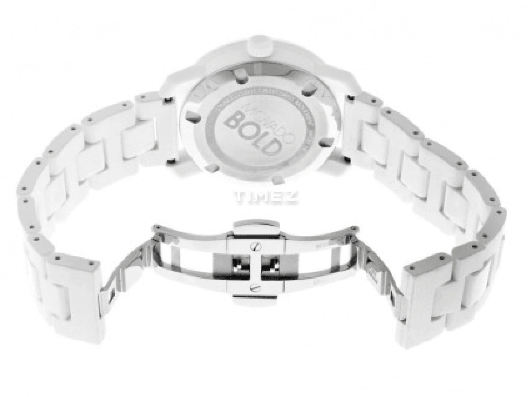 Movado,Movado BOLD 36mm,36mm,Composite,White,Quartz,Crystal Glass,Round,3600055 