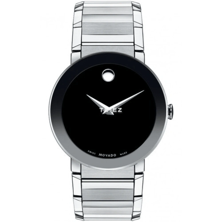 Movado,Sapphire 38mm,38mm,Stainless Steel,Black,Quartz,Sapphire,Crystal Glass,Round,0606092 