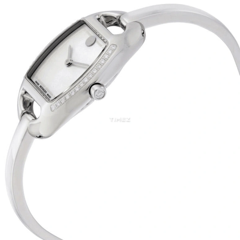Movado,Miri 23.85mm,23.85mm,Stainless Steel,White,Quartz,Sapphire,Crystal Glass,Oval,0606607