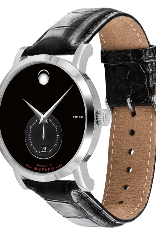 Movado,Red Label 42mm,42mm,Stainless Steel,Black,Automatic,Day,Sapphire,Crystal Glass,0607370