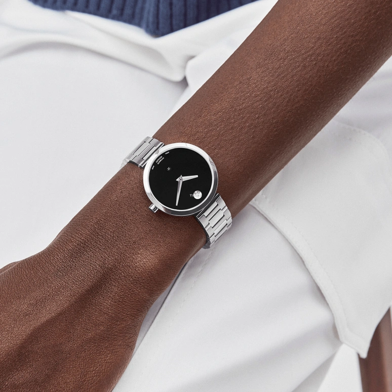 Movado,Museum Classic 32mm,32mm,Stainless Steel,Black,Automatic,Day,Sapphire,0607678