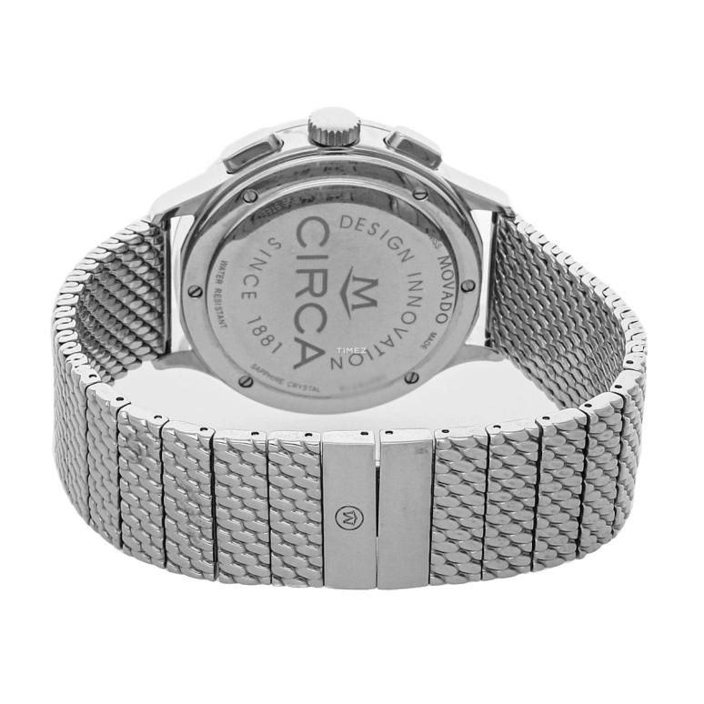 Movado,Circa 42mm,42mm,Stainless Steel,Black,Quartz,Chronograph,Day,0606803 