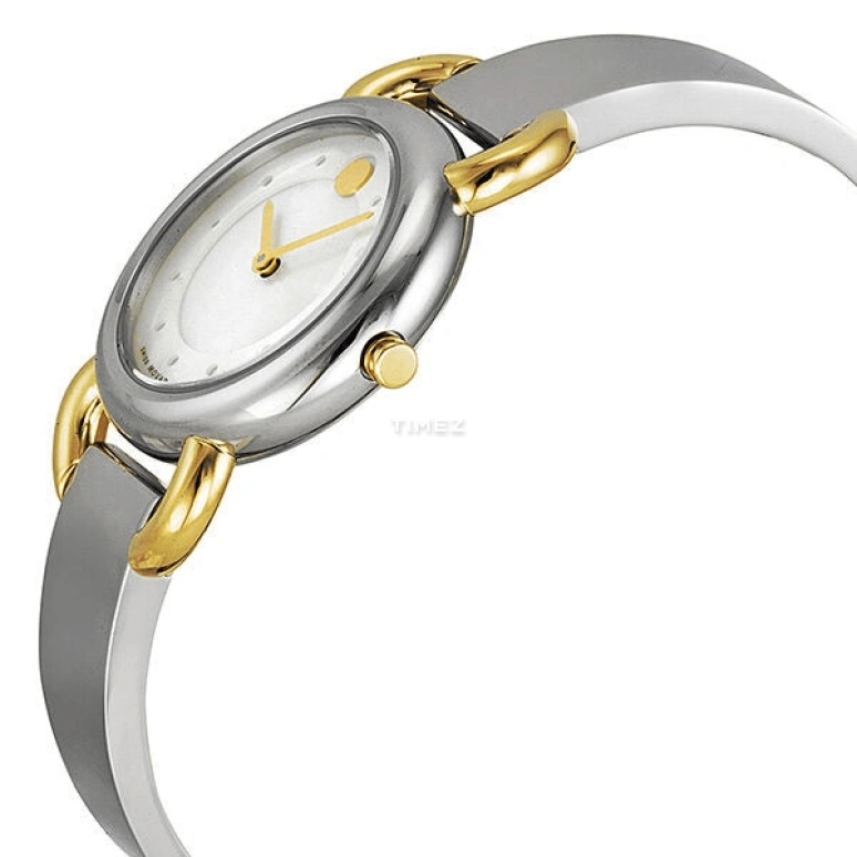 Movado,Linio 30mm,30mm,Stainless Steel,Bi-color,White,Quartz,Sapphire,Crystal Glass,Round,0606552 