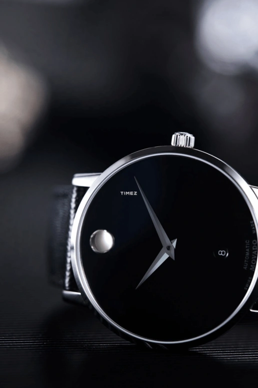 Movado,Museum Classic 40mm,40mm,Stainless Steel,Black,Automatic,Day,Sapphire,Crystal Glass,0607473