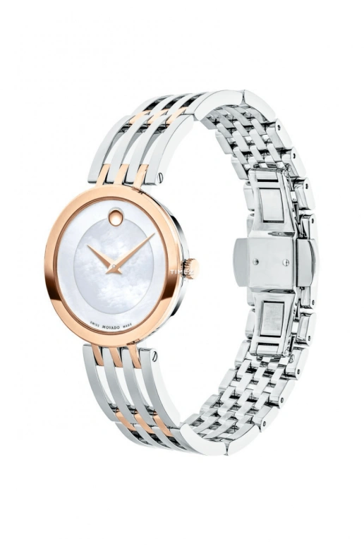 Movado,Esperanza 28mm,28mm,Stainless Steel,Rose Gold,White,Quartz,Sapphire,Crystal Glass,Round,0607114