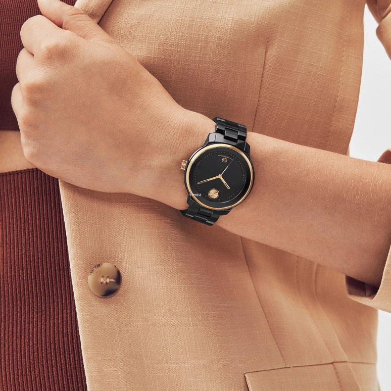 Movado,BOLD Verso 39mm,39mm,Ceramic,Black,Day,Sapphire,Crystal Glass,Round,3600936