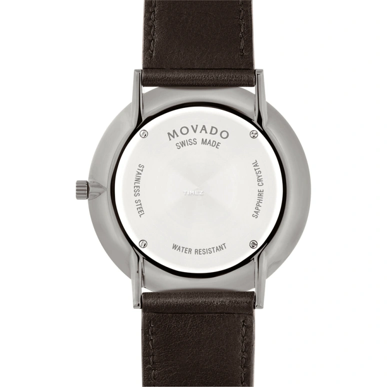 Movado,Ultra Slim 40mm,40mm,Stainless Steel,Grey,Quartz,Sapphire,Crystal Glass,Round,0607377
