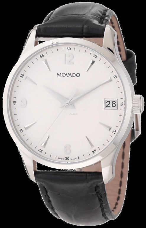 Movado,Circa 40mm,40mm,Stainless Steel,White,Quartz,Day,Sapphire,Crystal Glass,0606569 