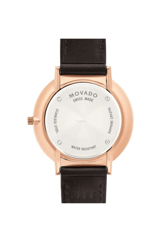 Movado,Ultra Slim 35mm,35mm,Stainless Steel,Rose Gold,Silver,Quartz,Sapphire,Crystal Glass,Round,0607093