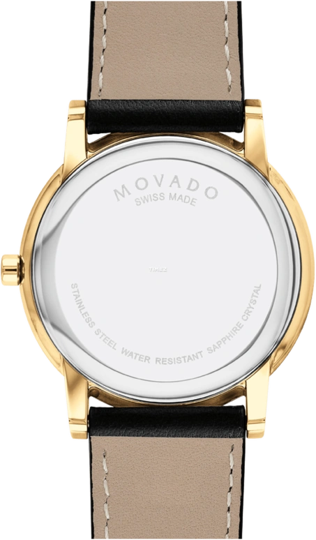 Movado,Museum Classic 40mm,40mm,Stainless Steel,Black,Quartz,Sapphire,Round,0607799