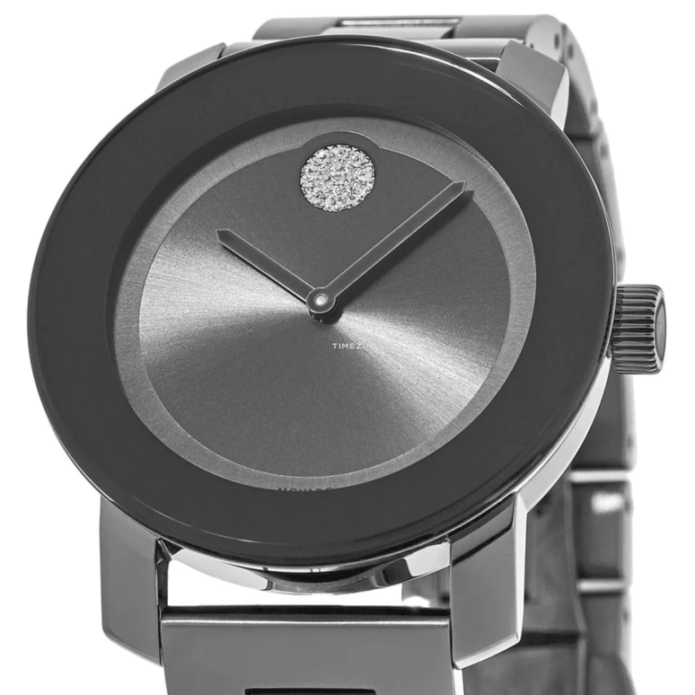 Movado,Movado BOLD 36mm,36mm,Stainless Steel,Grey,Quartz,Sapphire,Crystal Glass,Round,3600103