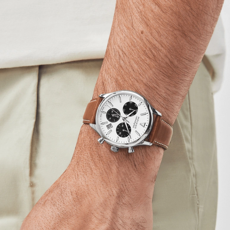 Movado,Heritage Series 43mm,43mm,Stainless Steel,White,Black,Automatic,Chronograph,Date,Day,3650147