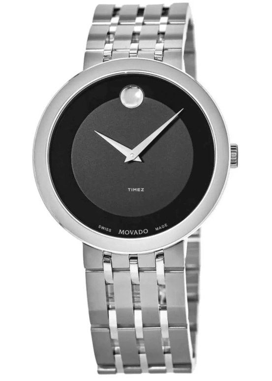Movado,Esperanza 28mm,28mm,Stainless Steel,Black,Quartz,Sapphire,Crystal Glass,Round,0607051