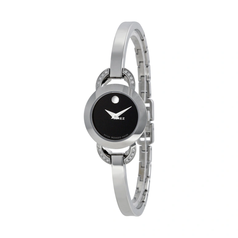 Movado,Rondiro 22mm,22mm,Stainless Steel,Black,Quartz,Sapphire,Crystal Glass,Round,0606798
