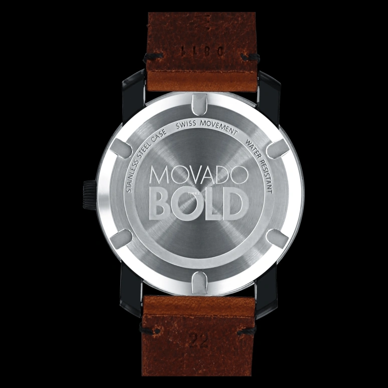 Movado,Movado BOLD 42mm,42mm,Composite,Stainless Steel,Black,Quartz,Crystal Glass,Round,3600305