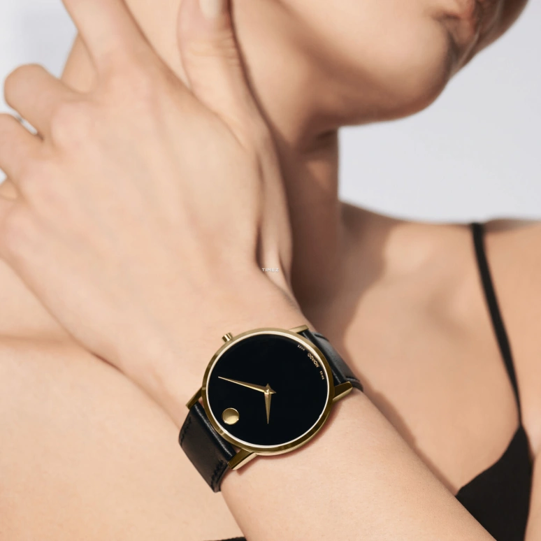 Movado,Museum Classic 40mm,40mm,Stainless Steel,Black,Quartz,Sapphire,Round,0607271