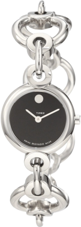 Movado,Circlo 23.50mm,23.50mm,Stainless Steel,Black,Quartz,Sapphire,Crystal Glass,0606487