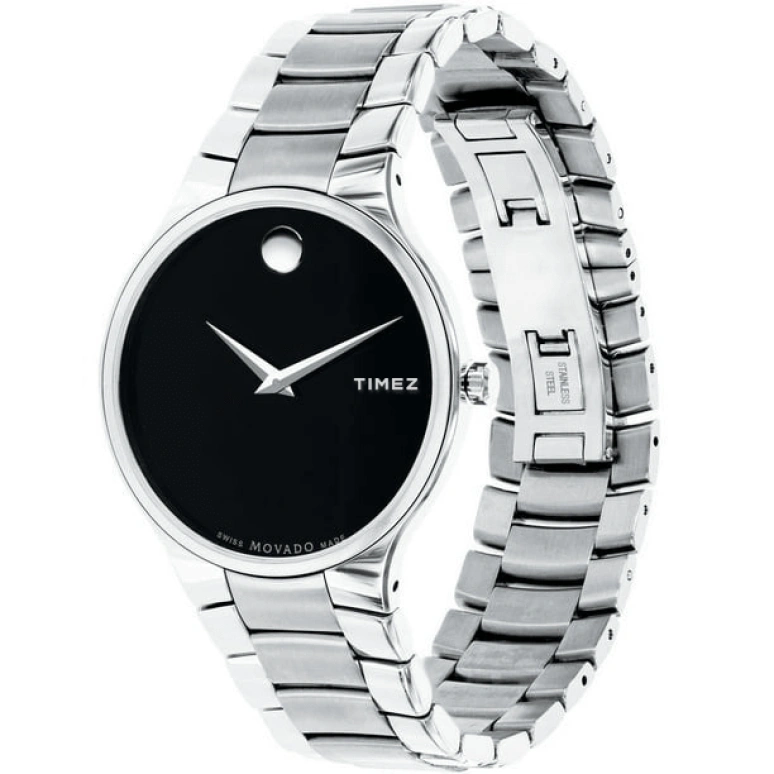 Movado,Serio 38mm,38mm,Stainless Steel,Black,Quartz,Sapphire,Crystal Glass,Round,0606382 