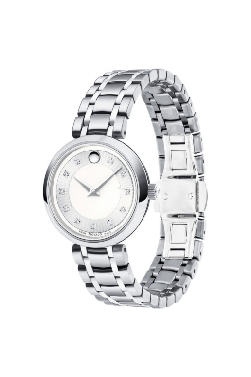 Movado,Other 28mm,28mm,Stainless Steel,Silver,Quartz,Sapphire,Crystal Glass,Round,0607097