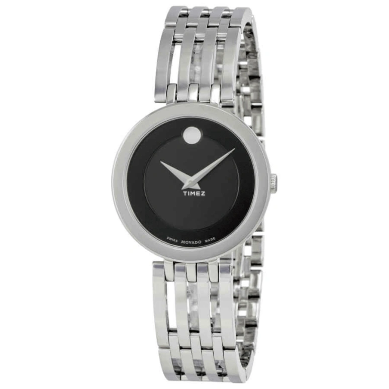 Movado,Esperanza 28mm,28mm,Stainless Steel,Black,Quartz,Sapphire,Crystal Glass,Round,0607051