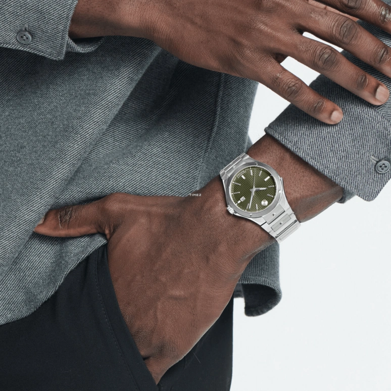Movado,Movado SE 41mm,41mm,Stainless Steel,Green,Automatic,Day,Sapphire,Crystal Glass,0607645