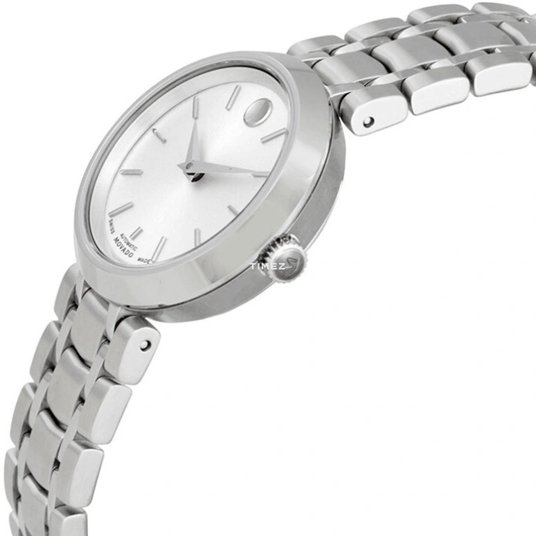 Movado,Other 27mm,27mm,Stainless Steel,White,Quartz,Sapphire,Crystal Glass,Round,0606917