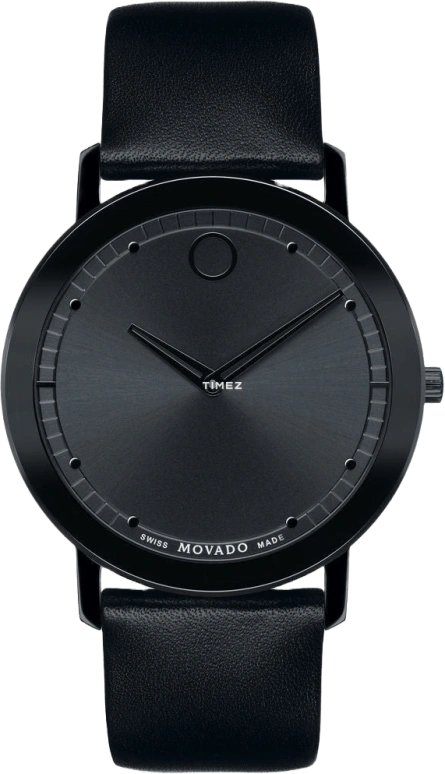 Movado,Sapphire 40mm,40mm,Stainless Steel,Black,Quartz,Sapphire,Crystal Glass,Round,0606884