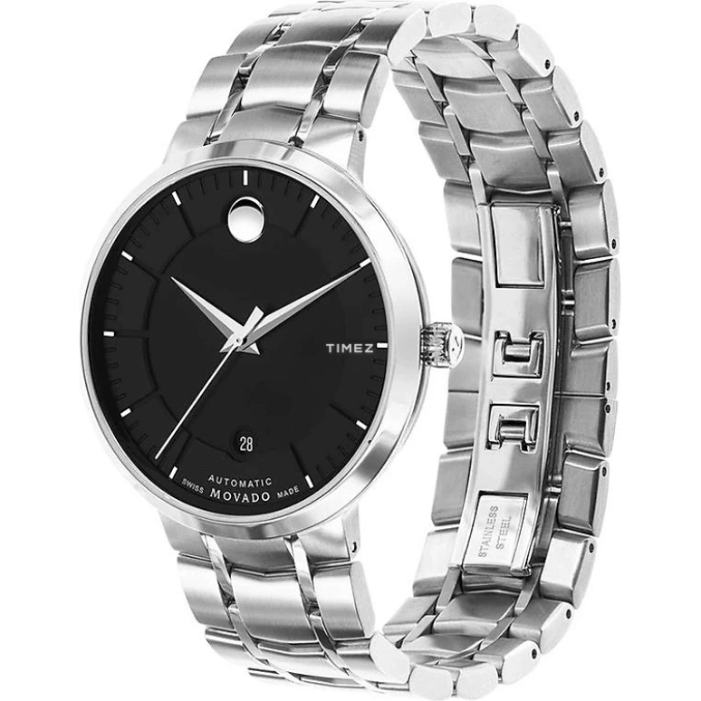 Movado,Other 39.50mm,39.50mm,Stainless Steel,Black,Automatic,Day,Sapphire,Crystal Glass,0606914