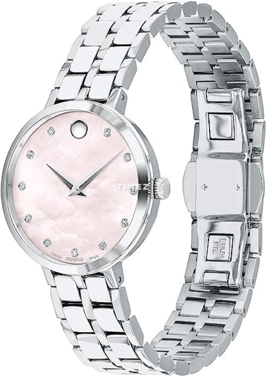 Movado,Edge 28mm,28mm,Stainless Steel,Pink,Quartz,Sapphire,Crystal Glass,Round,0607322
