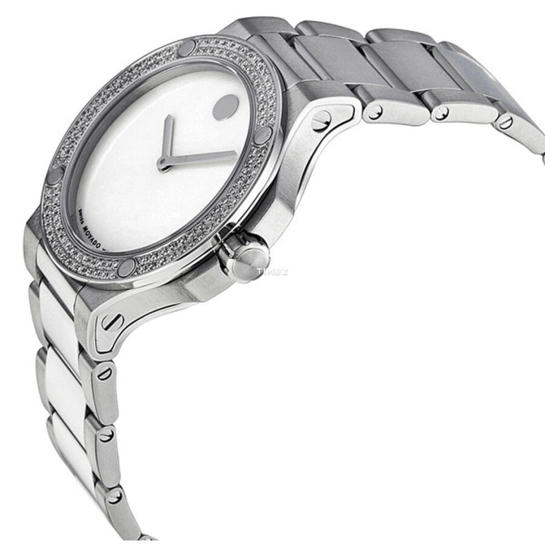 Movado,Sportivo 34mm,34mm,Stainless Steel,White,Quartz,Sapphire,Crystal Glass,Round,0606293 