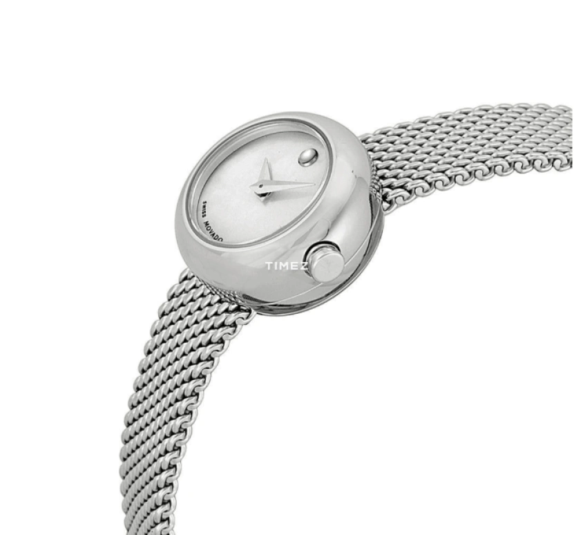 Movado,Dot 20mm,20mm,Stainless Steel,White,Quartz,Sapphire,Crystal Glass,Round,0606705