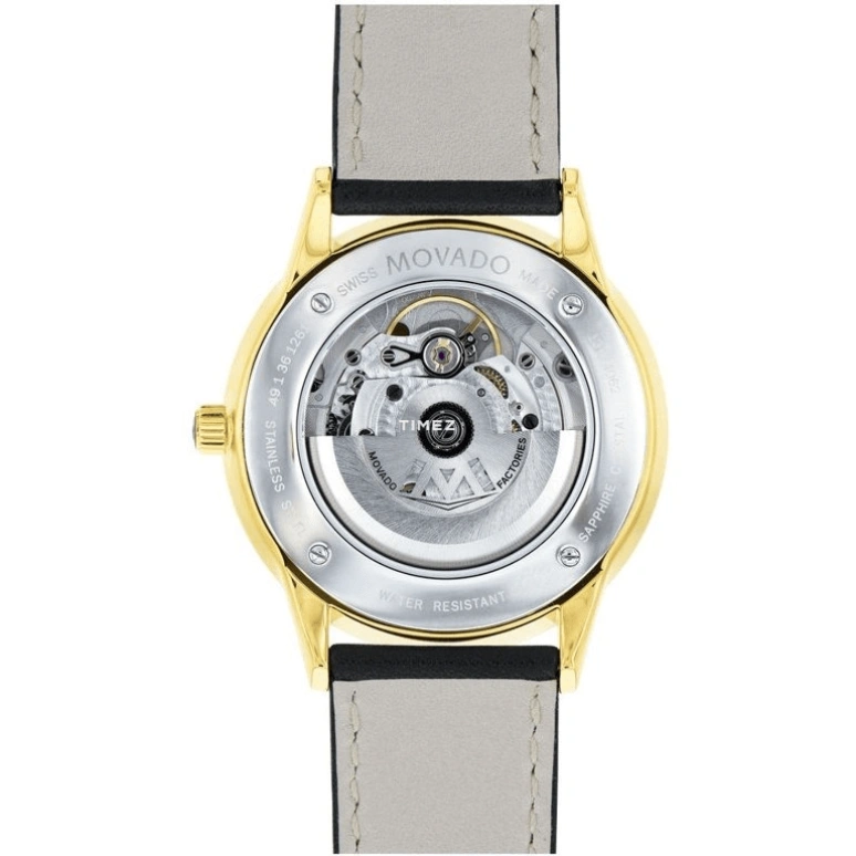 Movado,Other 39.50mm,39.50mm,Stainless Steel,Black,Automatic,Day,Sapphire,Crystal Glass,0606875