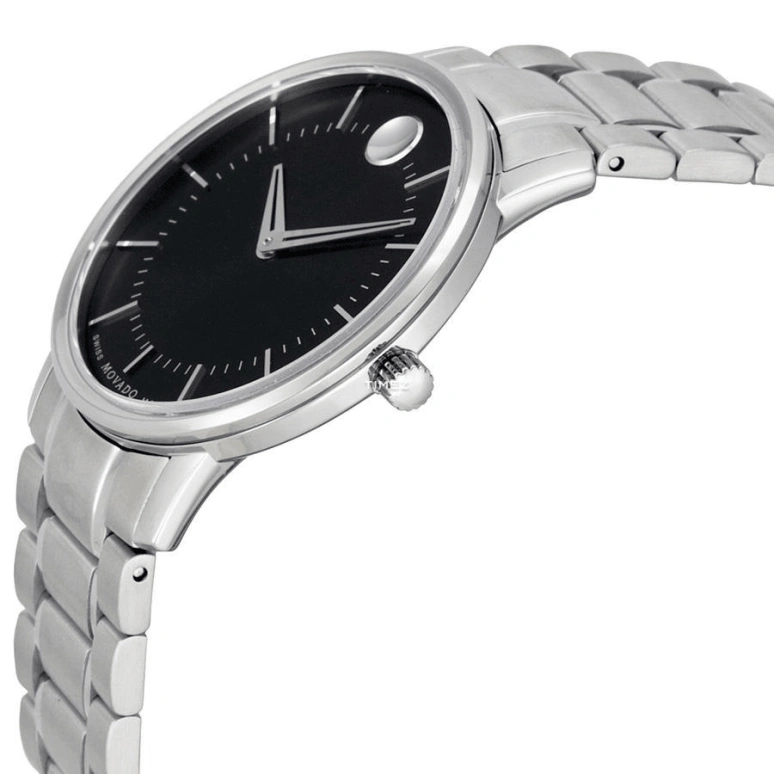 Movado,Other 30mm,30mm,Stainless Steel,Black,Quartz,Sapphire,Crystal Glass,Round,0606690 