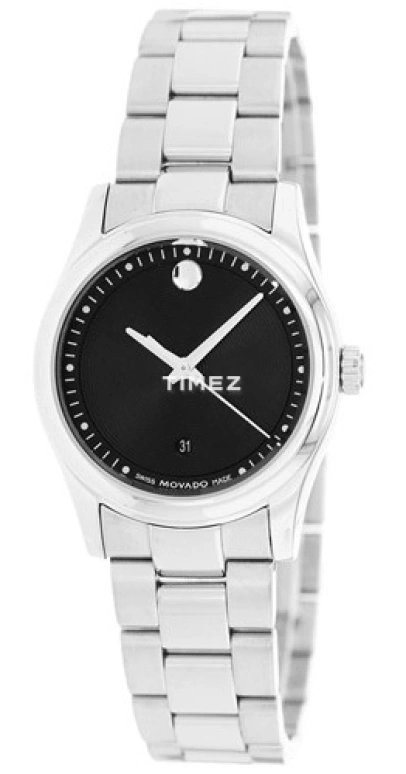 Movado,Other 28mm,28mm,Stainless Steel,Black,Quartz,Day,Sapphire,Crystal Glass,0606482 