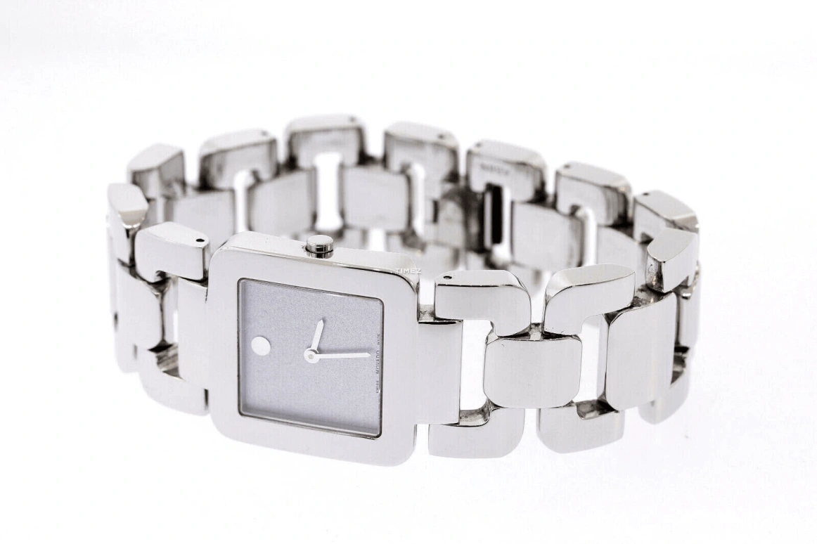 Movado,Luma 28.50mm,28.50mm,Stainless Steel,Metal,Silver,Quartz,Sapphire,Crystal Glass,Square,0606544 