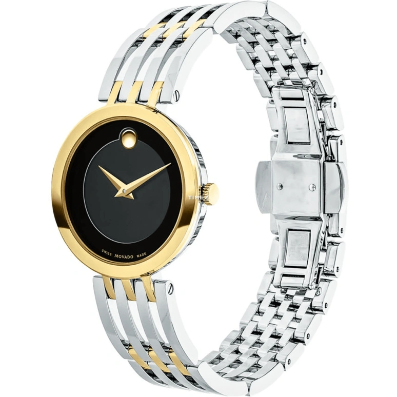 Movado,Esperanza 28mm,28mm,Stainless Steel,Black,Quartz,Sapphire,Crystal Glass,Round,0607053