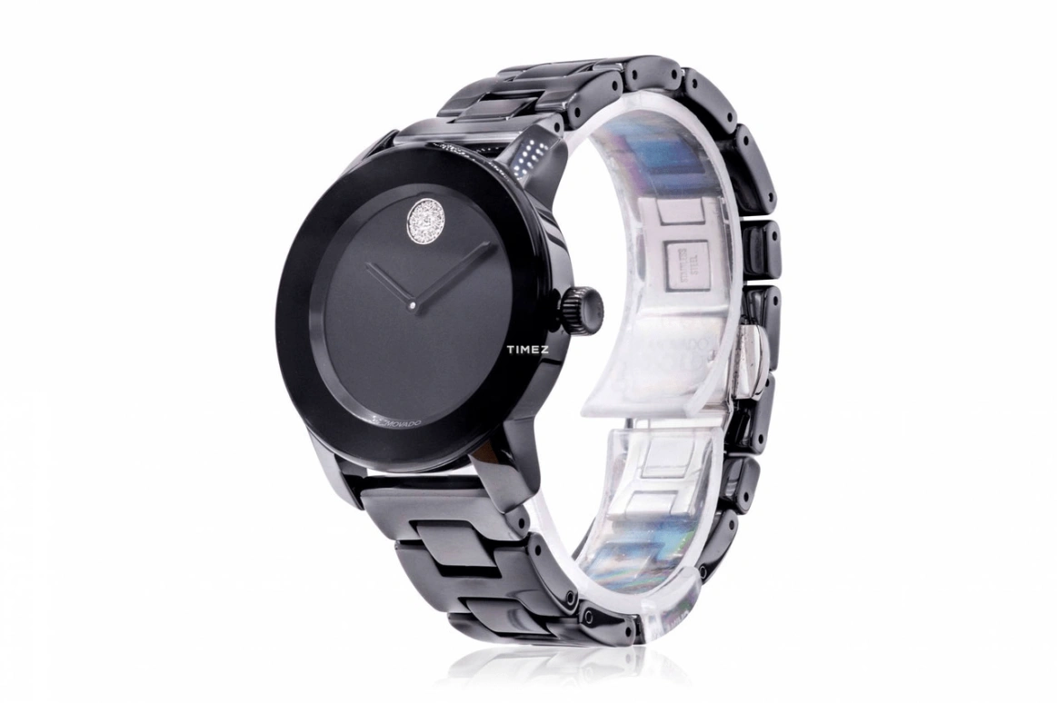 Movado,Movado BOLD 36.30mm,36.30mm,Ceramic,Black,Quartz,Crystal Glass,Round,3600535