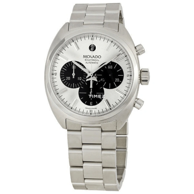 Movado,Datron 40mm,40mm,Stainless Steel,Silver,Automatic,Chronograph,Day,0606365 
