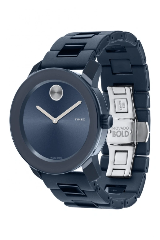 Movado,Movado BOLD 42mm,42mm,Composite,Stainless Steel,Blue,Quartz,Sapphire,Crystal Glass,3600444