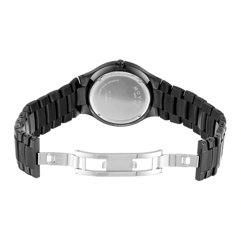Movado,Serio 38mm,38mm,Stainless Steel,Black,Quartz,Sapphire,Crystal Glass,Round,0606594