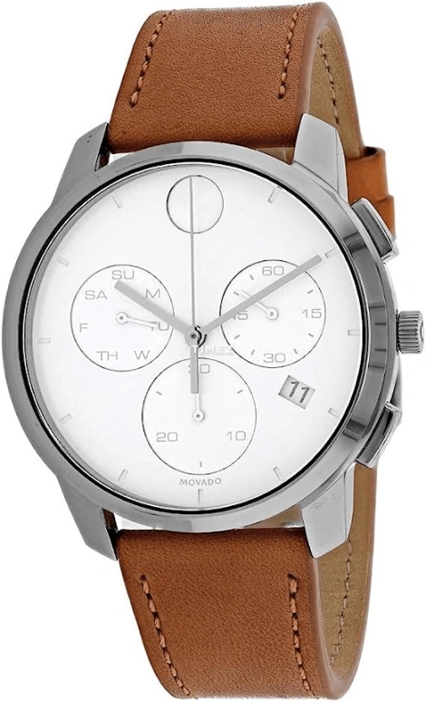 Movado,Movado BOLD 42mm,42mm,Stainless Steel,White,Quartz,Chronograph,Date,Day,3600631