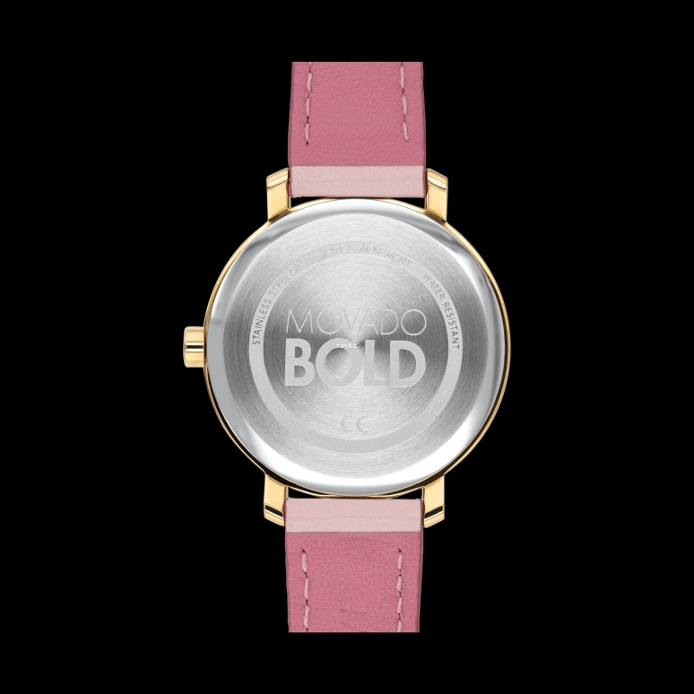 Movado,Movado BOLD 34mm,34mm,Stainless Steel,Pink,Quartz,Sapphire,Crystal Glass,Round,3600701