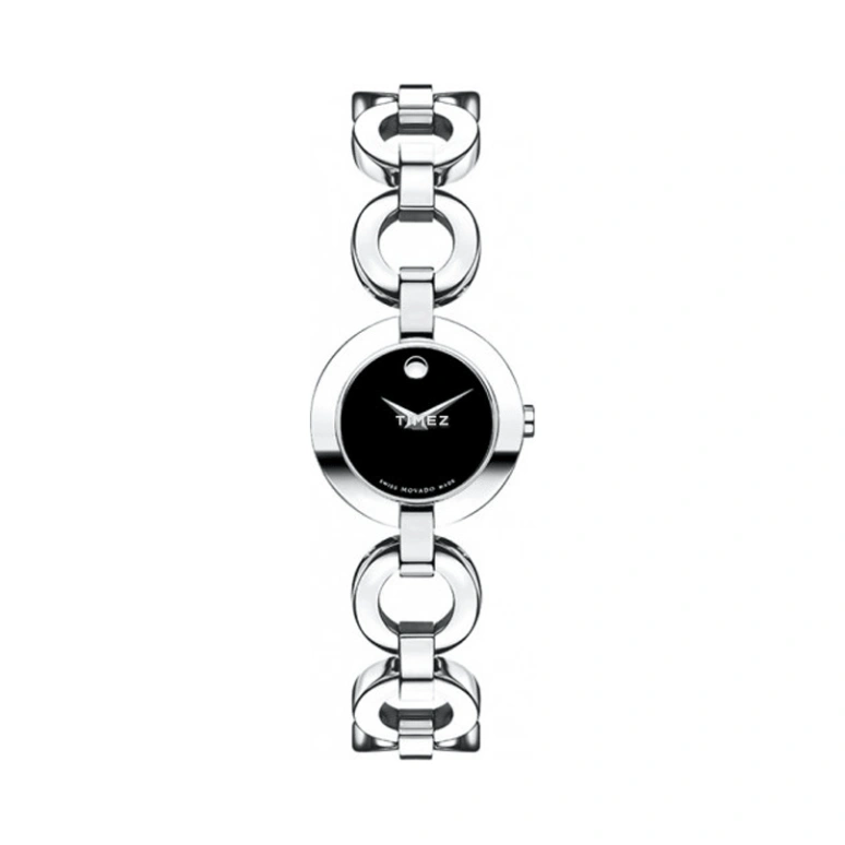 Movado,Bela 24.50mm,24.50mm,Stainless Steel,Black,Quartz,Sapphire,Crystal Glass,Round,0606260 