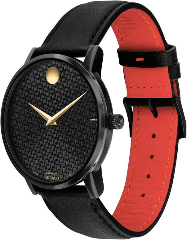 Movado,Museum Classic 40mm,40mm,Stainless Steel,Black,Automatic,Sapphire,Round,0607886