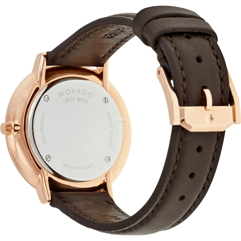 Movado,Ultra Slim 35mm,35mm,Stainless Steel,Rose Gold,Silver,Quartz,Sapphire,Crystal Glass,Round,0607093