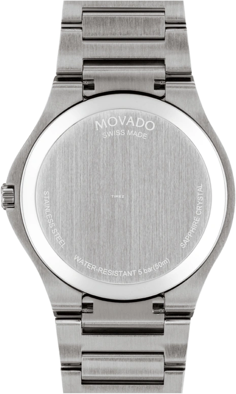 Movado,Movado SE 41mm,41mm,Stainless Steel,Grey,Quartz,Day,Sapphire,Crystal Glass,0607515